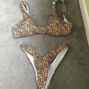 Cheetah print bathing suit